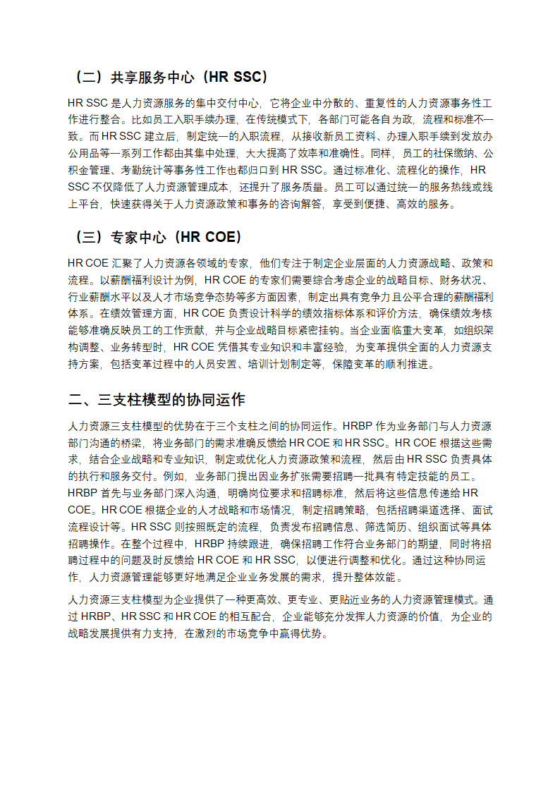人力资源三支柱模型第2页