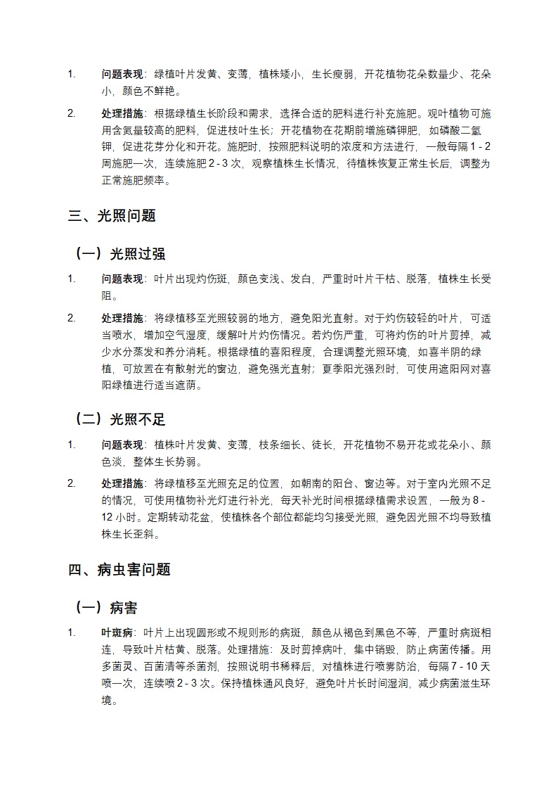 家庭绿植养护问题第2页