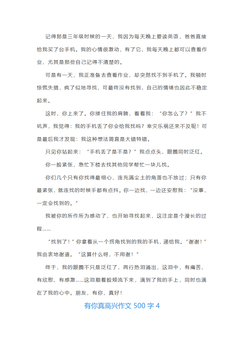 有你真高兴作文第3页