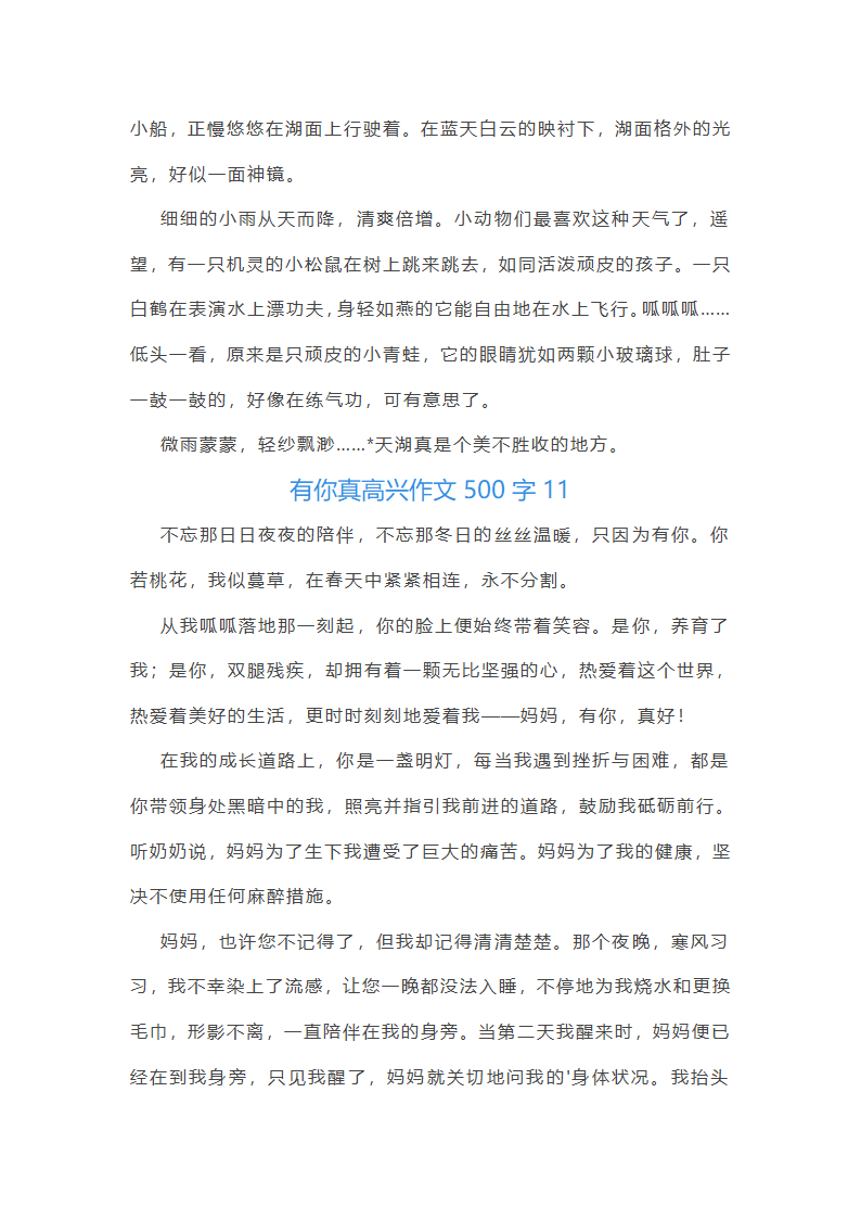 有你真高兴作文第11页