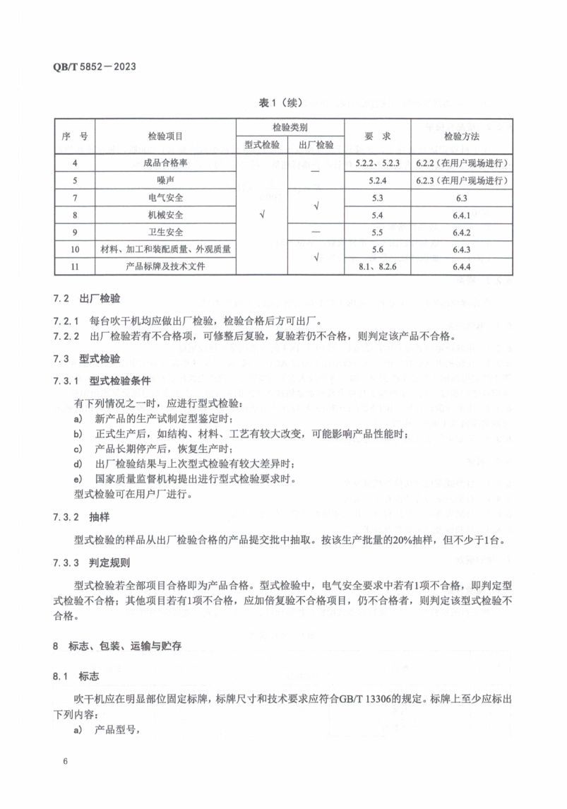 瓶身吹干机QBT5852-2023第8页
