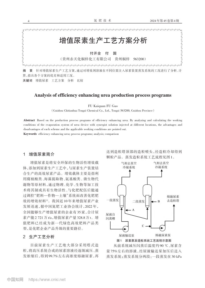 增值尿素生产工艺方案分析第1页
