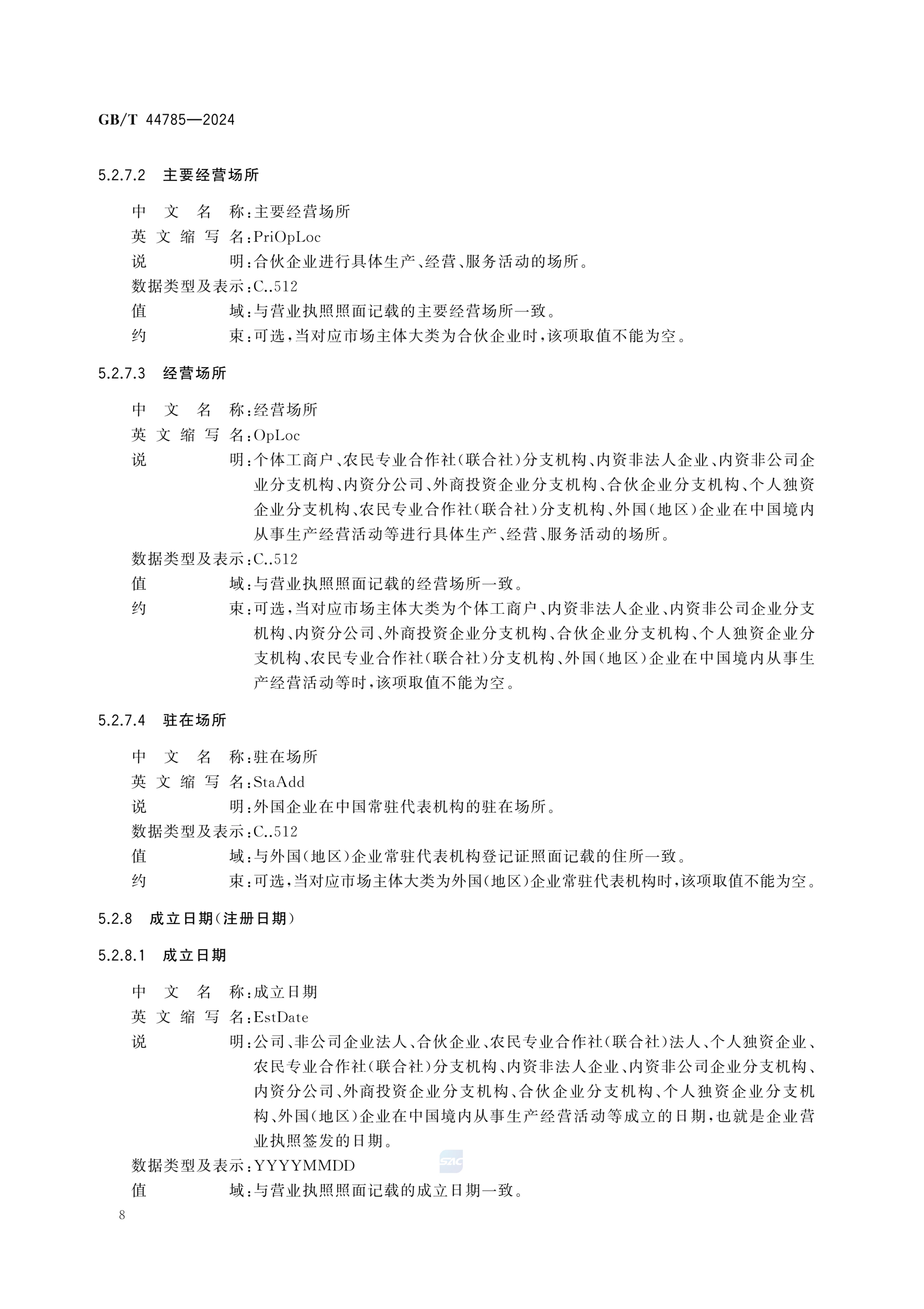 电子营业执照数据规范GBT44785-2024第14页