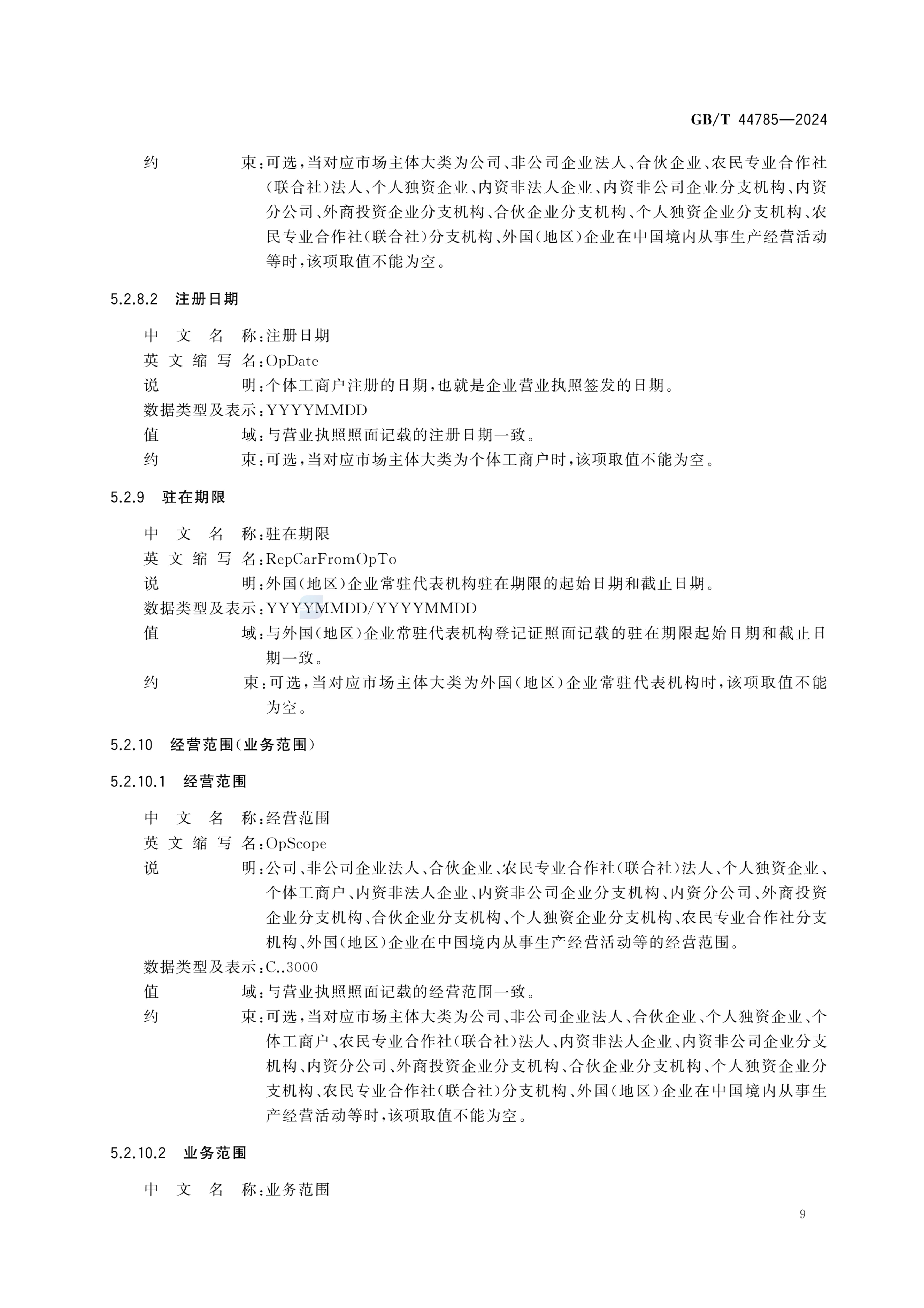 电子营业执照数据规范GBT44785-2024第15页
