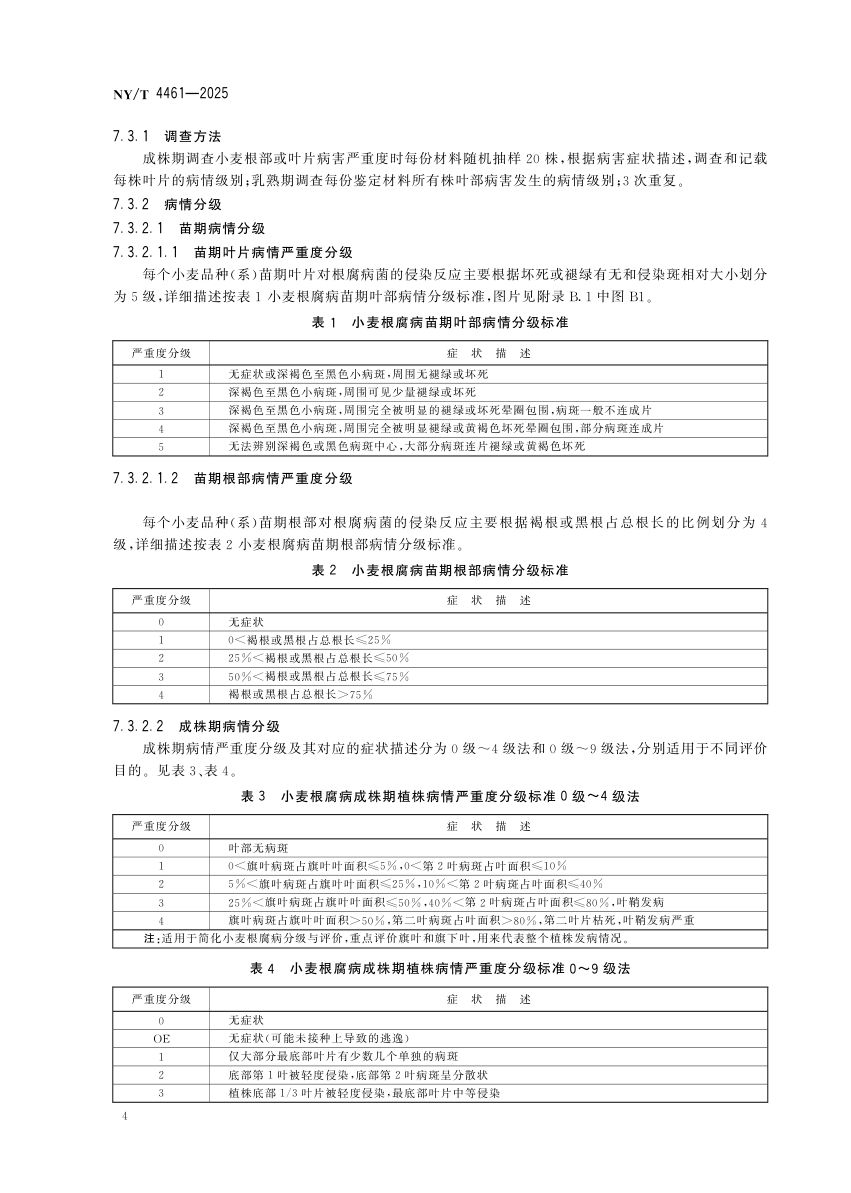 小麦根腐病抗性鉴定技术规程NYT4461-2025第7页