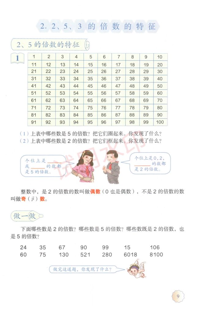 小学数学五年级下册人教版课本-上册第14页