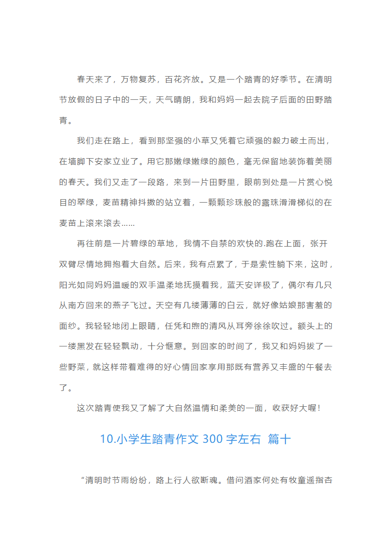 小学生踏青作文300字左右（精选15篇）第7页