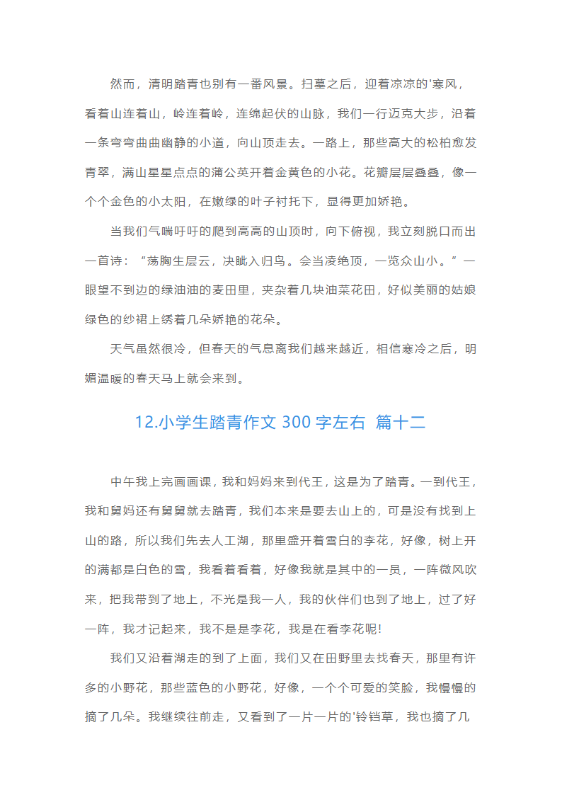 小学生踏青作文300字左右（精选15篇）第9页