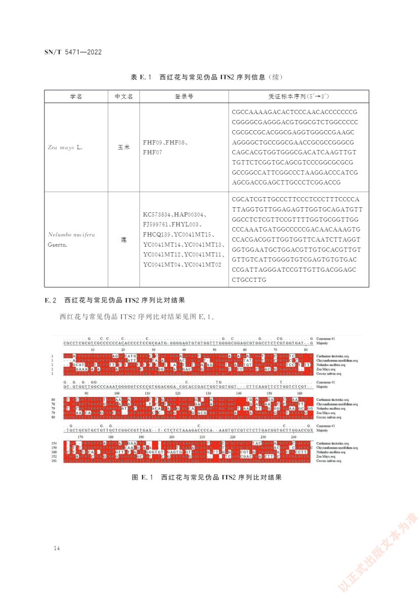 西红花鉴定方法SNT5471-2022第18页