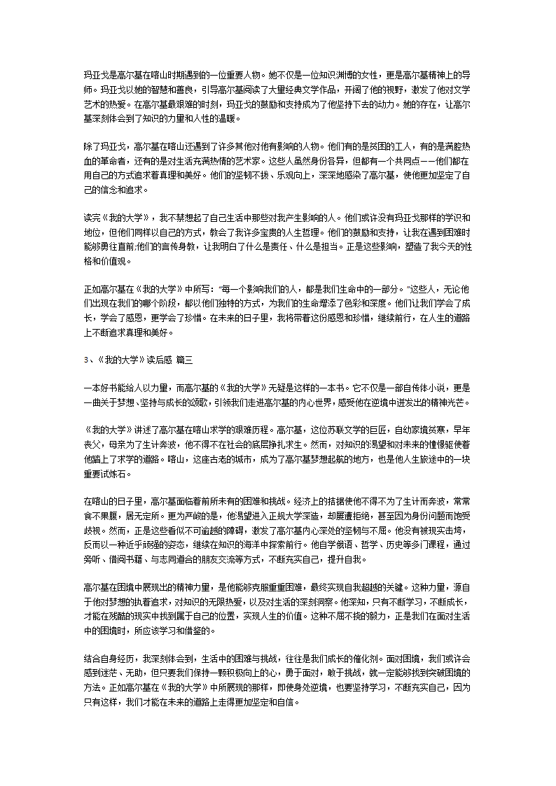《我的大学》读后感第2页