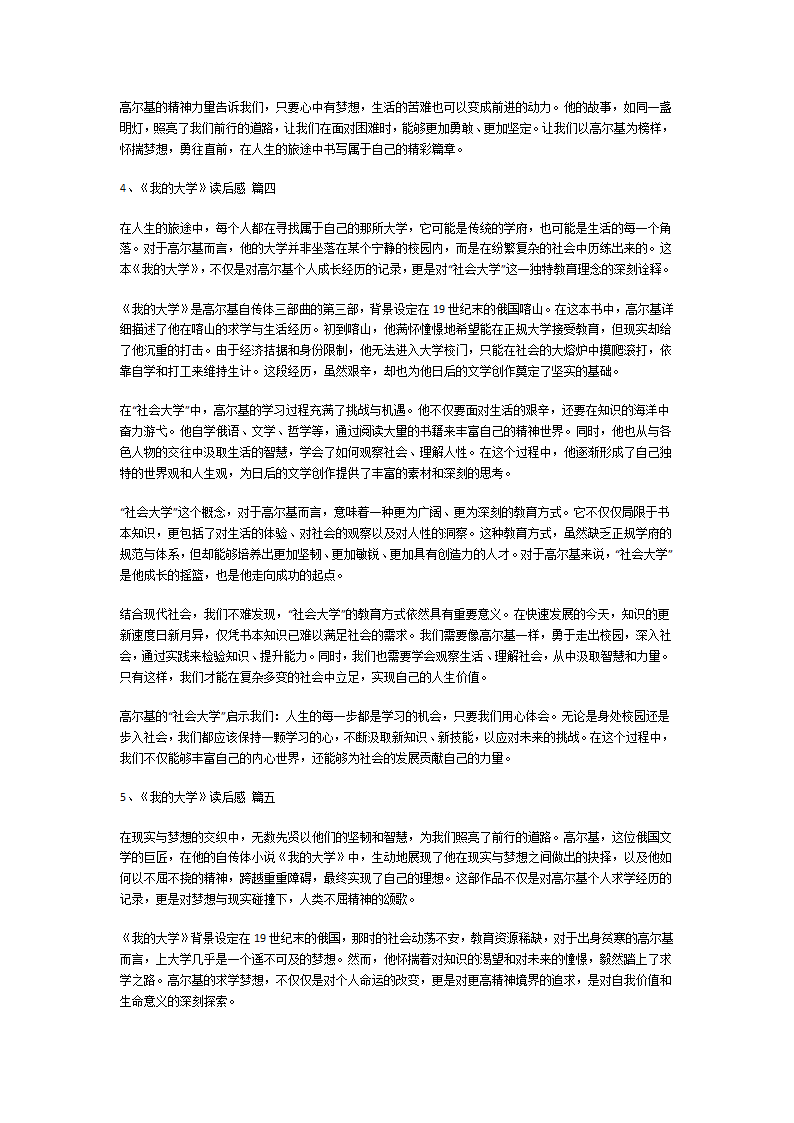《我的大学》读后感第3页