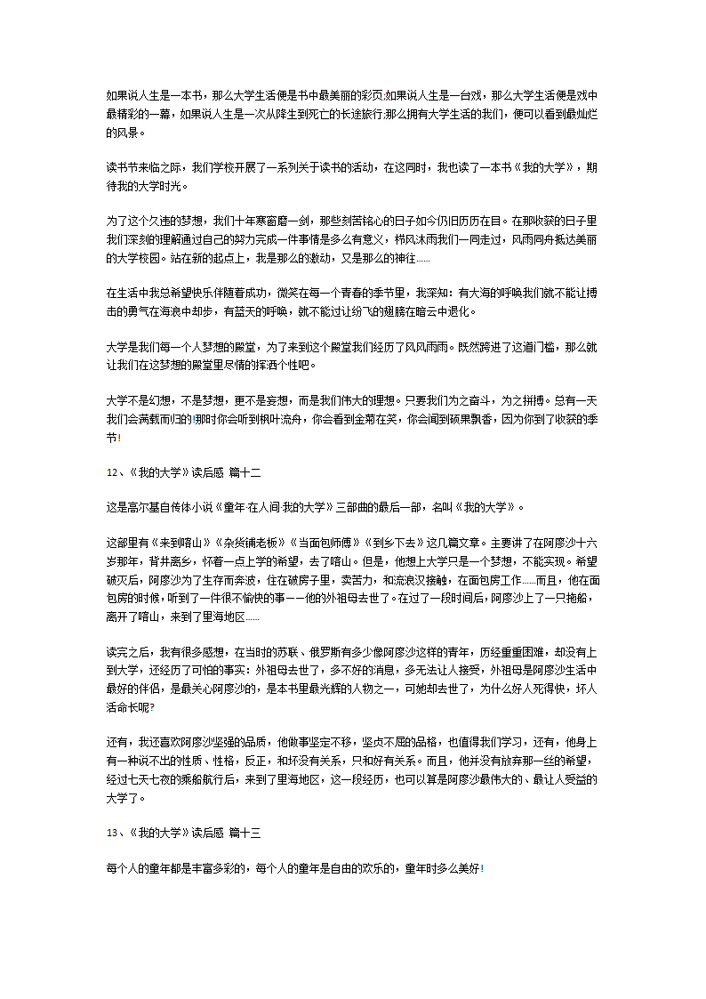 《我的大学》读后感第7页