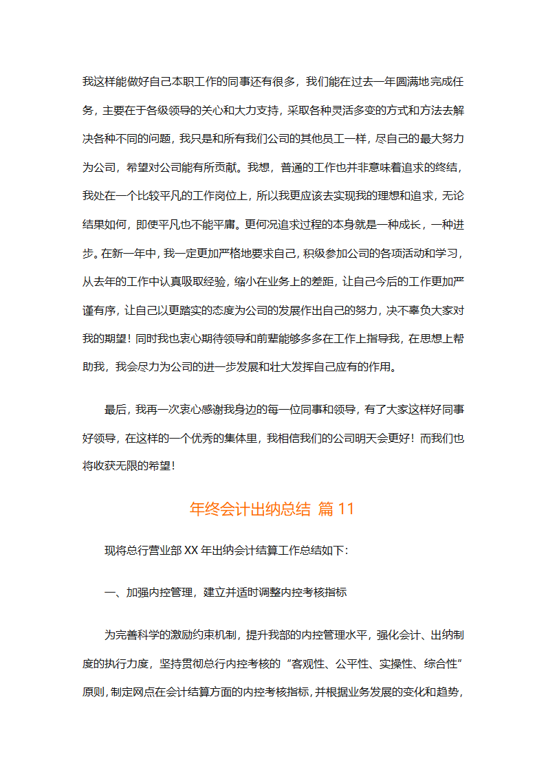 年终会计出纳总结（精选30篇）第28页