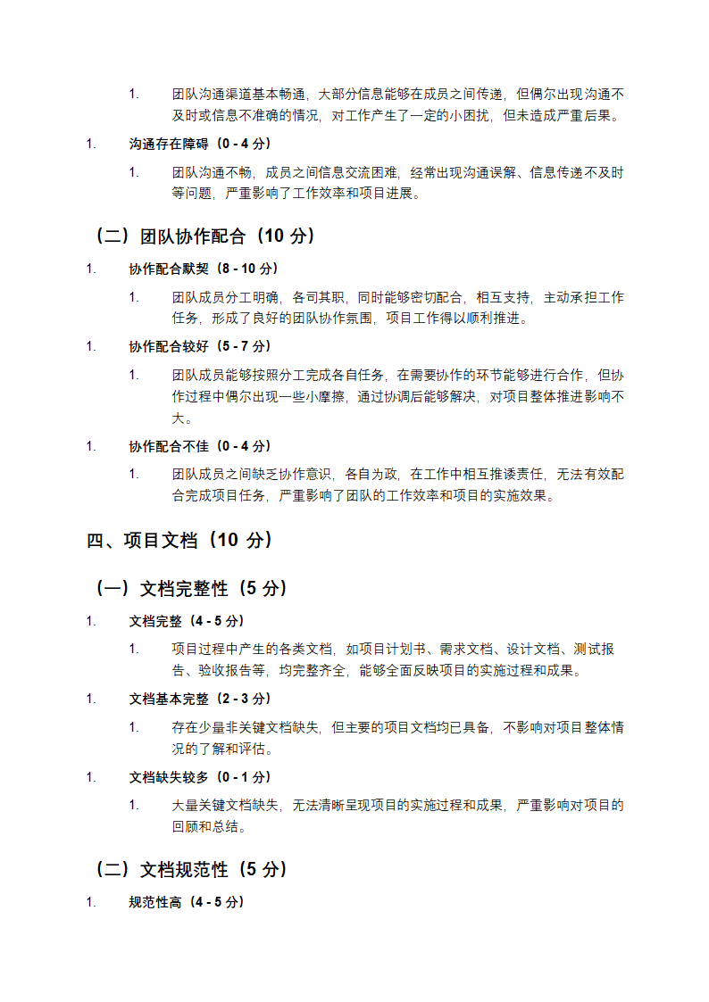 项目评分标准及评分细则第4页