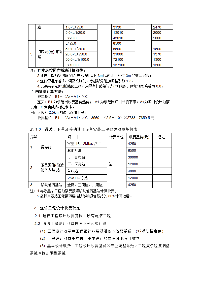 通信工程勘察设计收费标准第3页