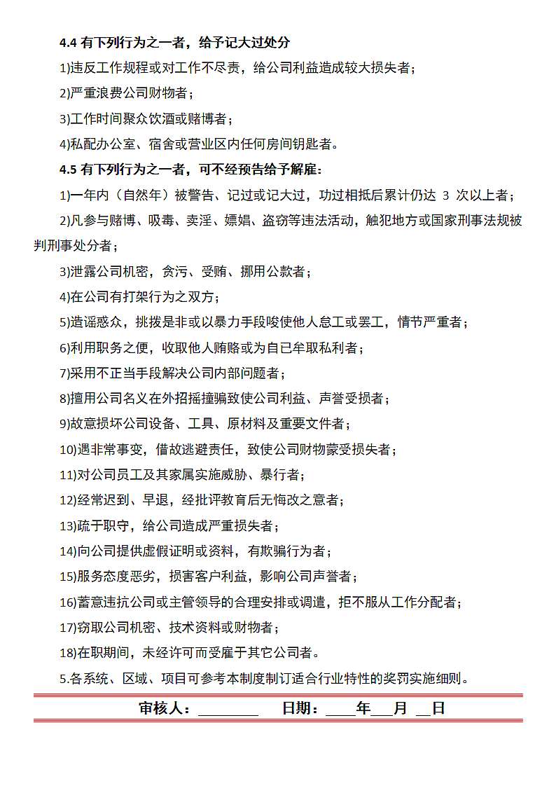 员工奖罚制度第3页