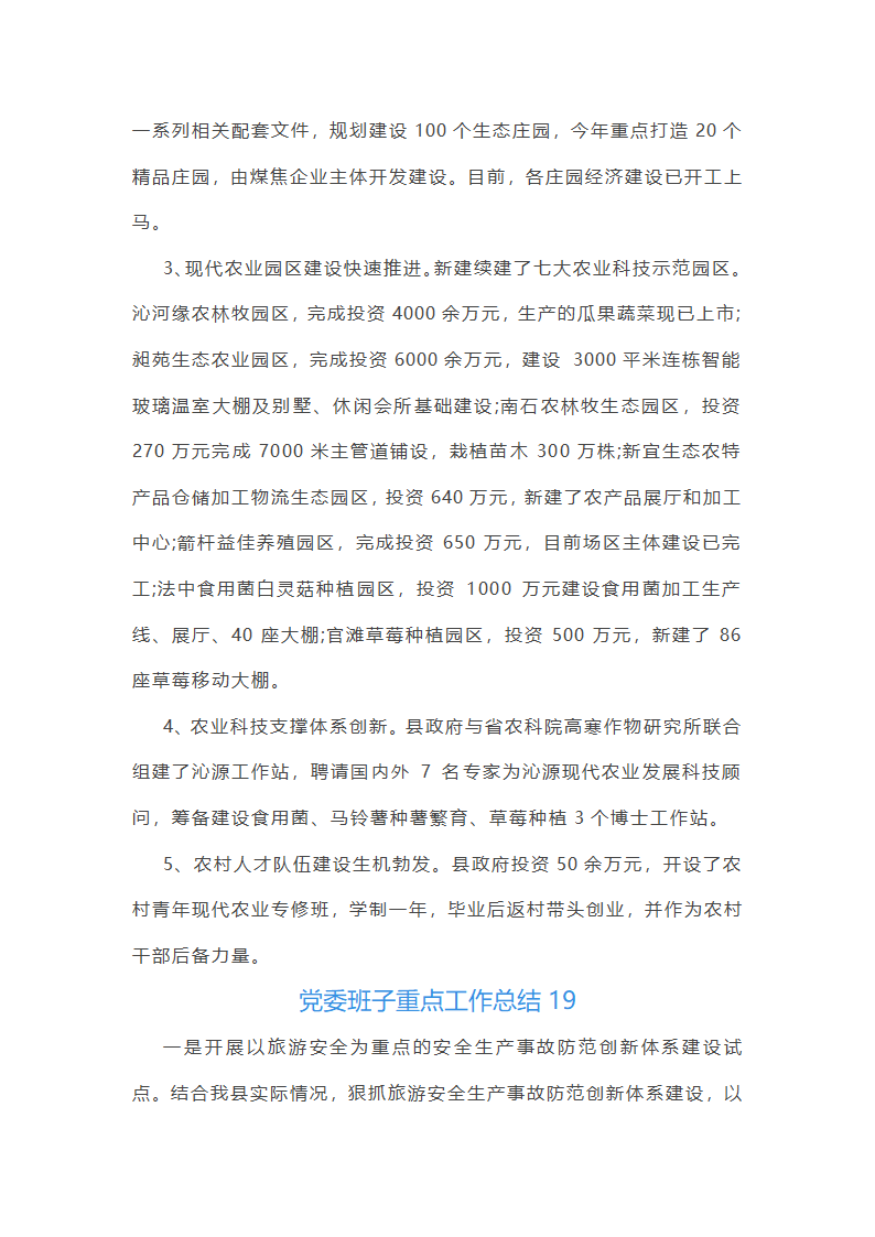 党委班子重点工作总结第28页