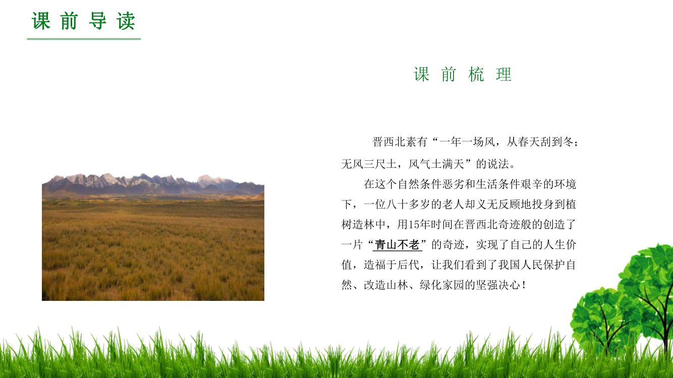 《青山不老》教学课件第3页