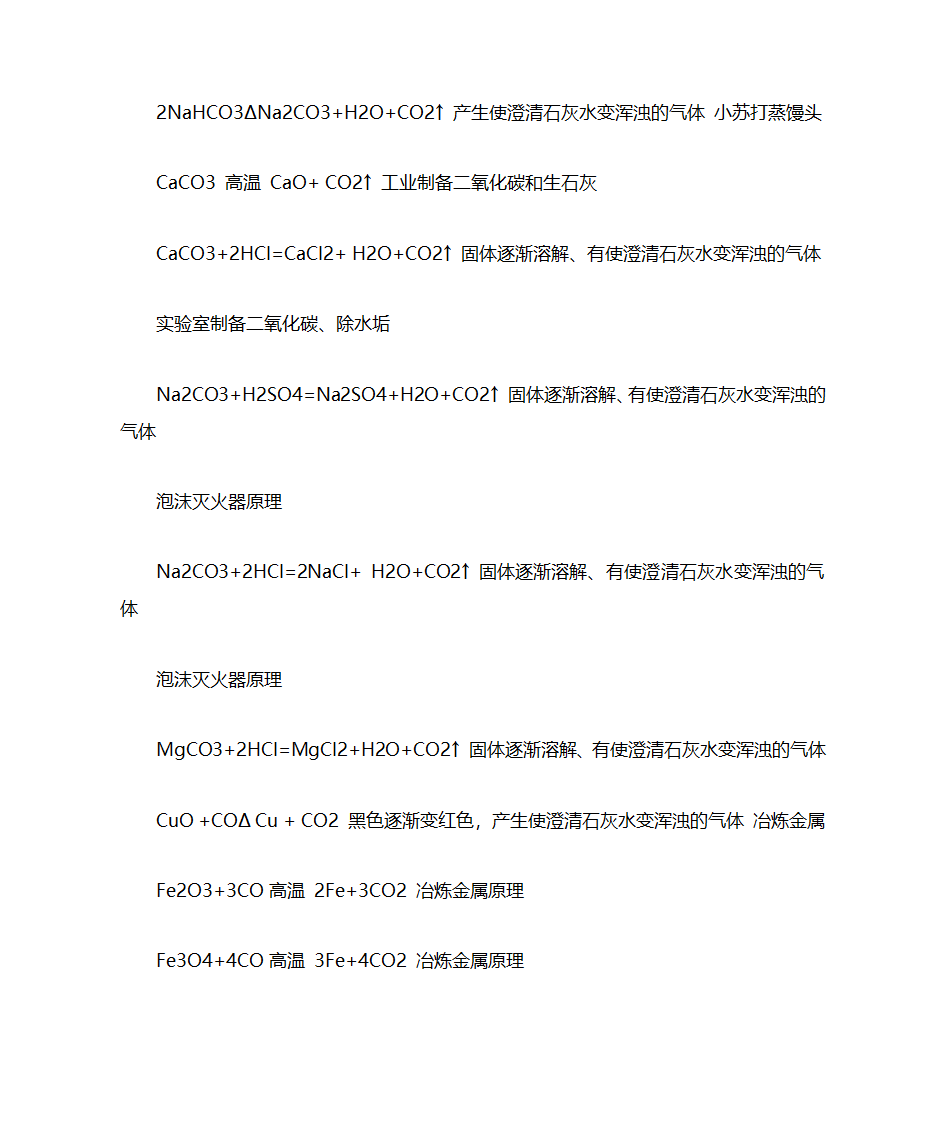 高一化学必修一化学方程式第20页