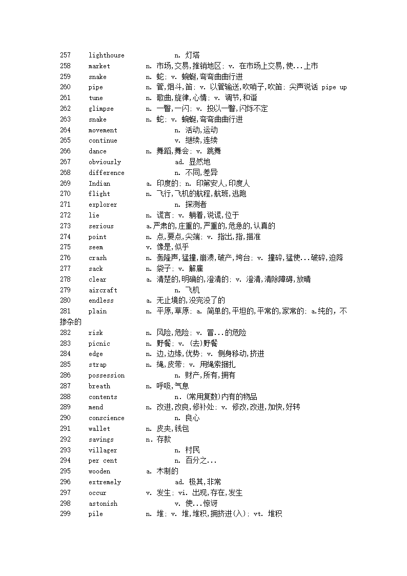 新概念英语第二册单词表第7页