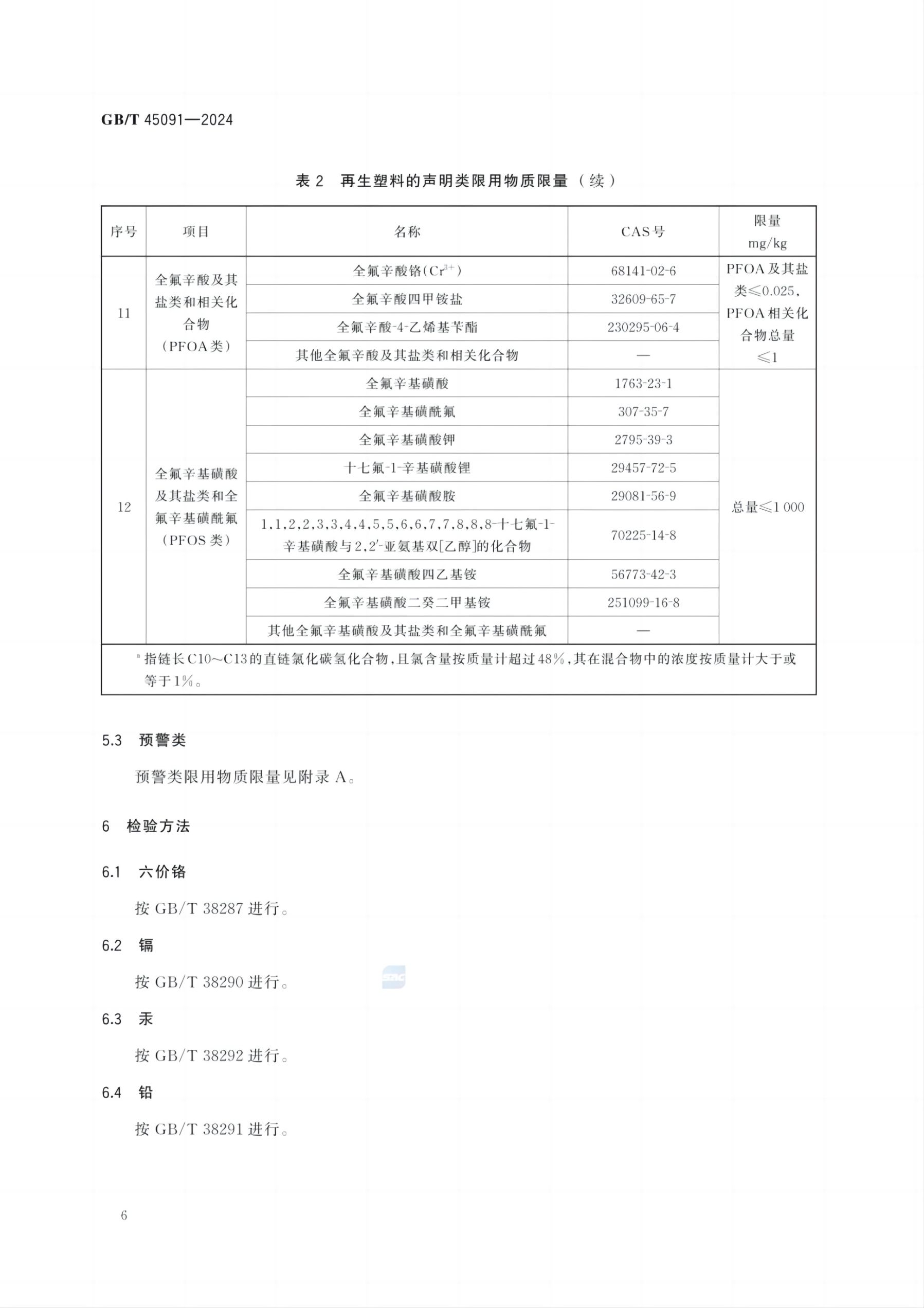 再生塑料限用物质限量要求GBT45091-2024第9页