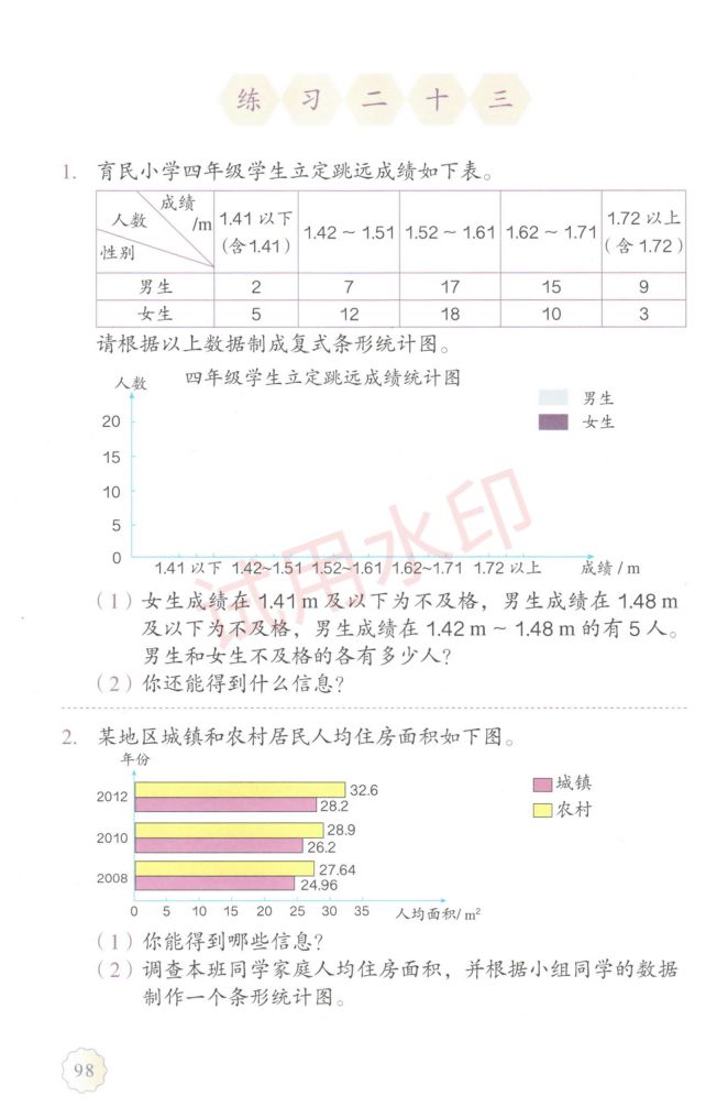 小学数学四年级下册人教版课本-下册第51页