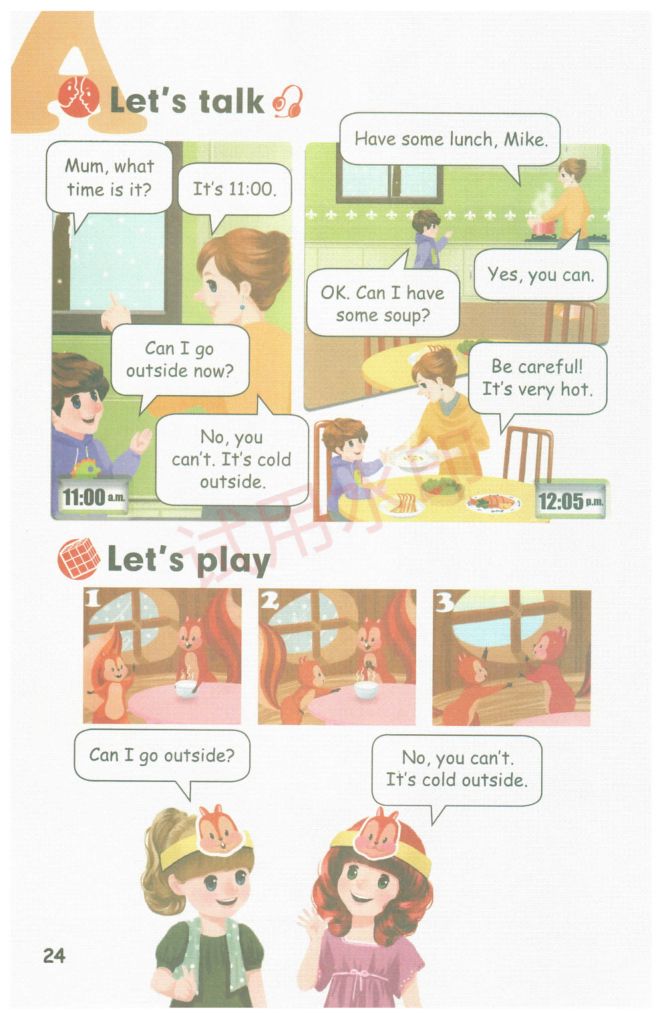 小学英语四年级下册人教版课本-上册第29页