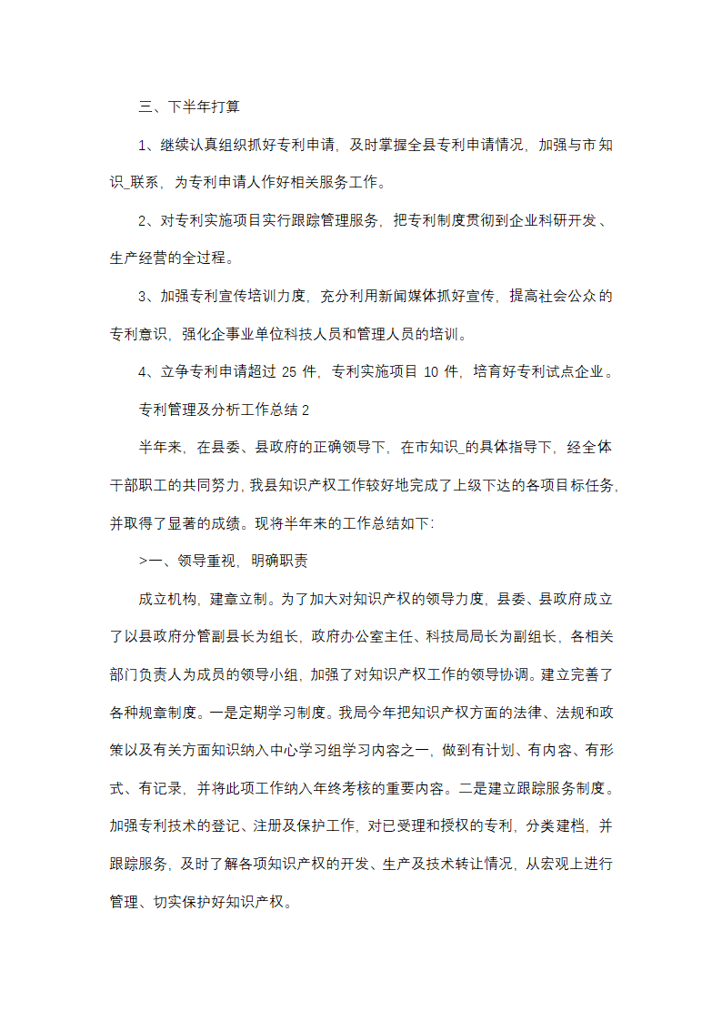 专利管理及分析工作总结(合集6篇)第2页
