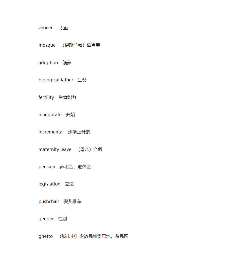 大学英语国家概况词汇第34页