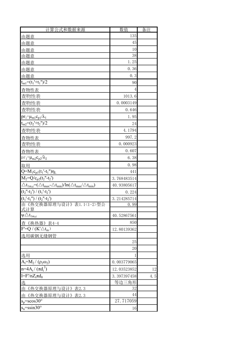 换热器设计表第4页