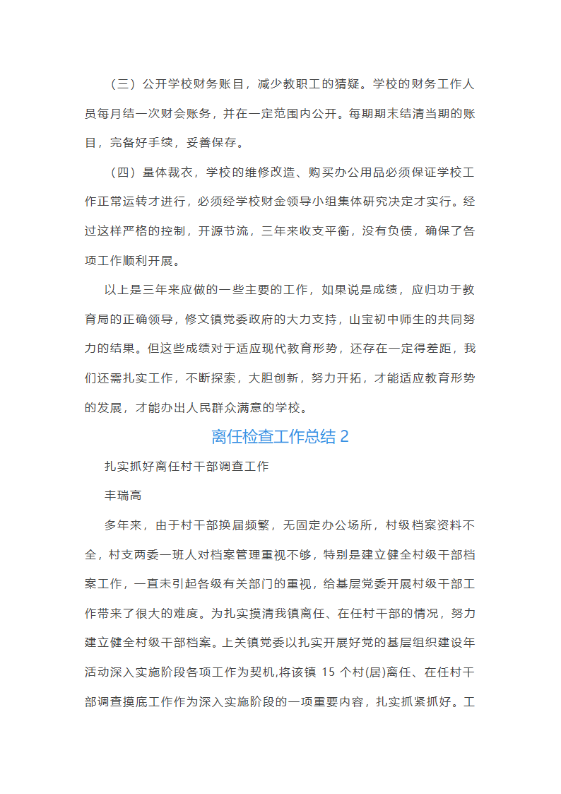 离任检查工作总结第5页