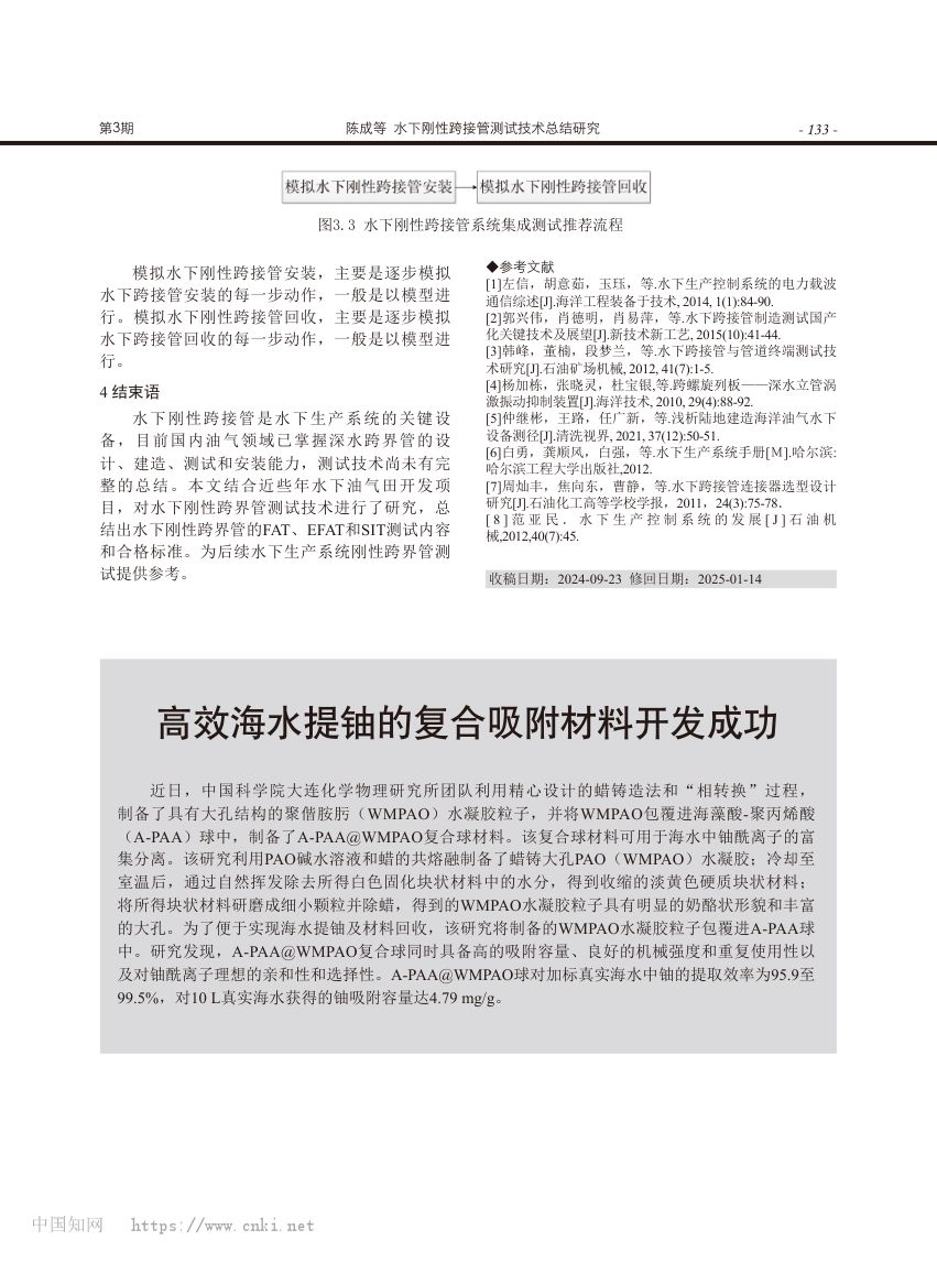 水下刚性跨接管测试技术总结研究第3页