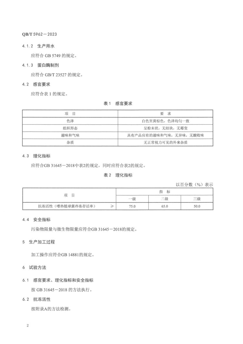 抗冻蛋白肽粉QBT5962-2023第4页