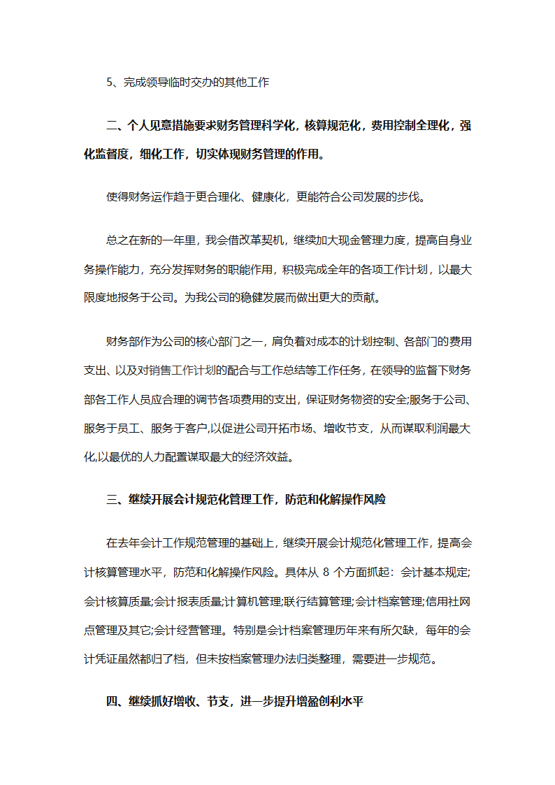2025年财务个人年度工作计划范文（精选28篇）第9页