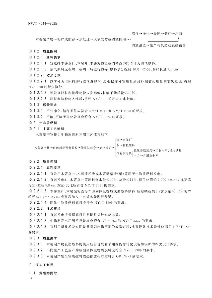 木薯副产物综合利用导则NYT4514-2025第10页