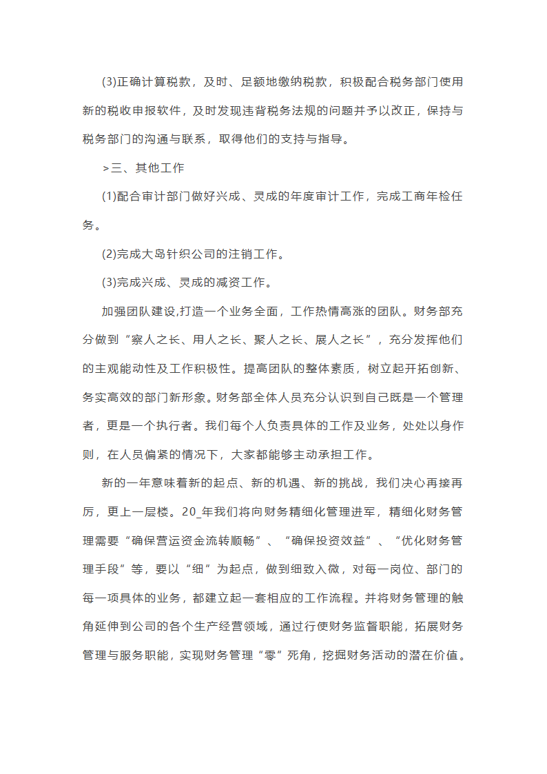 70后财务工作总结第9页