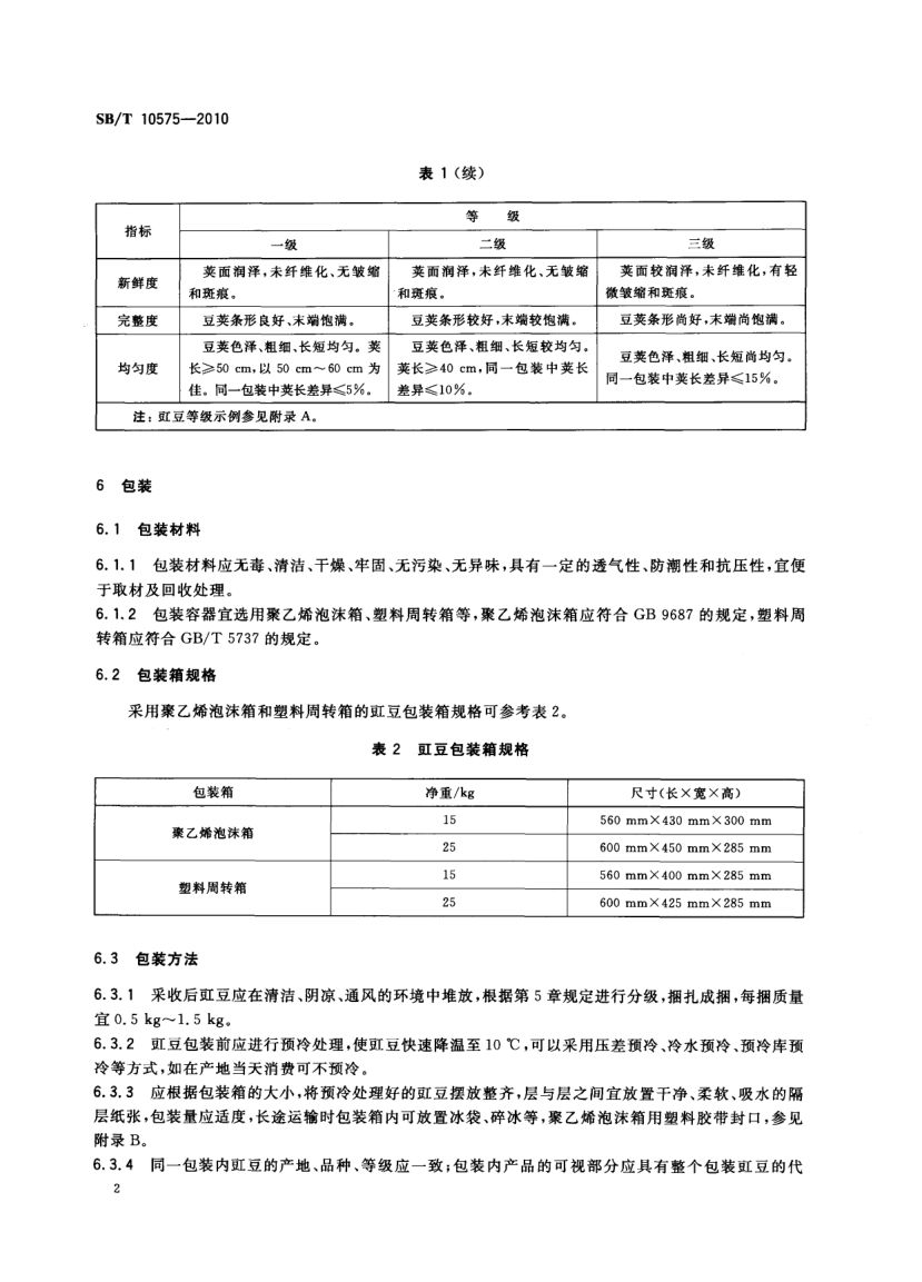 豇豆流通规范SBT10575-2010第4页