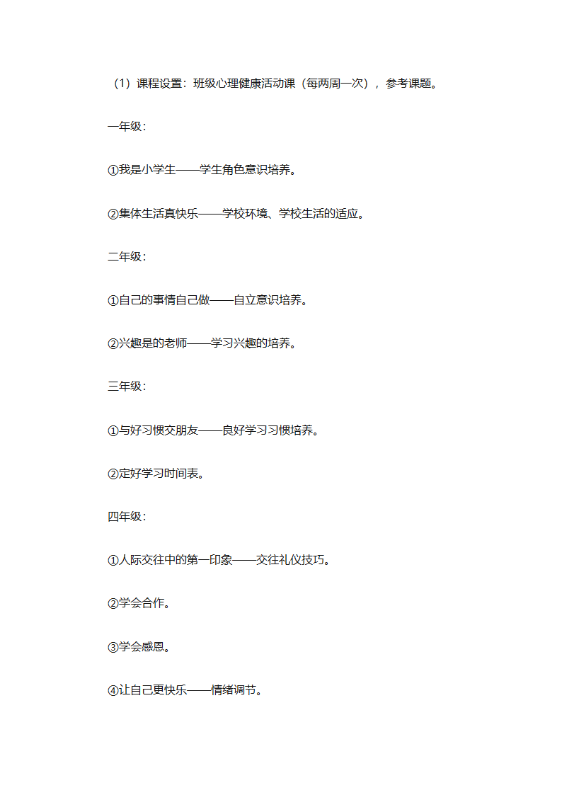 小学生心理健康教育工作计划报告（精选30篇）第65页