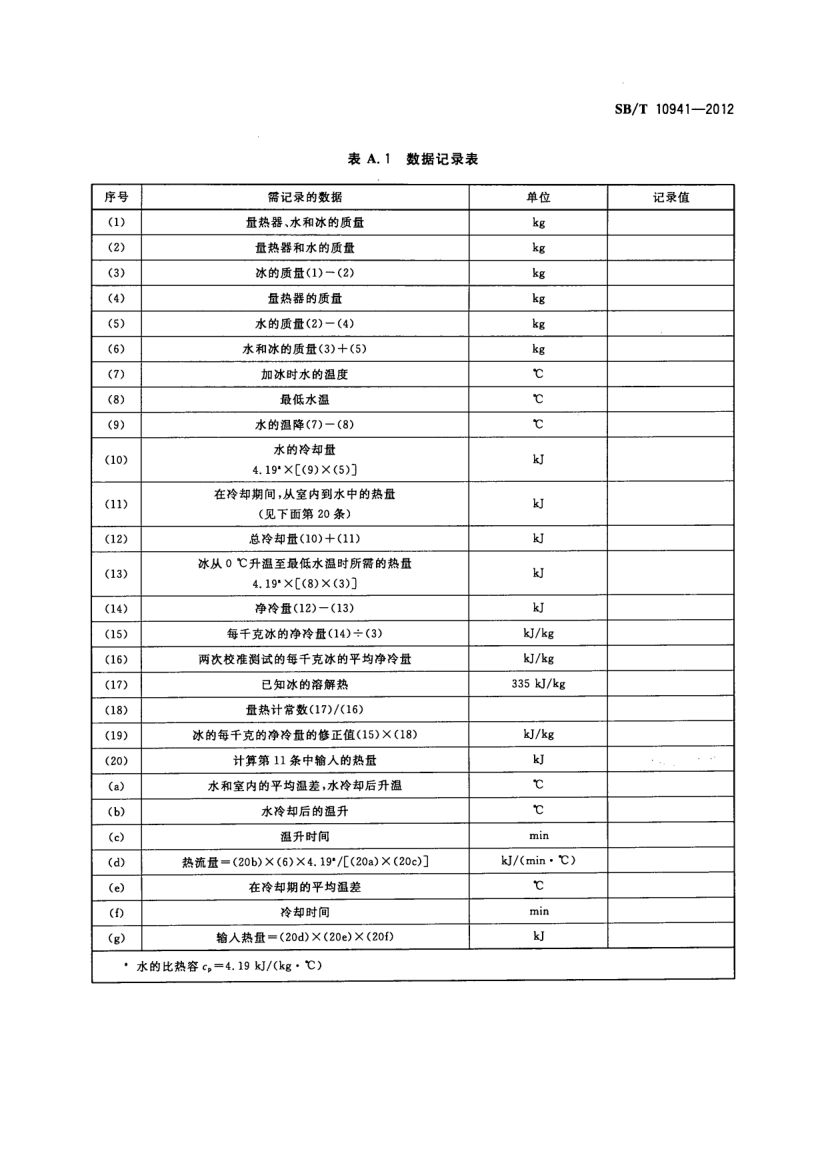 自动制冰机试验方法SBT10941-2012第9页