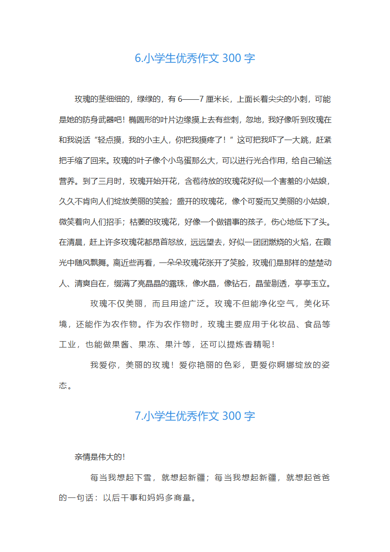 小学生优秀作文10篇300字第5页