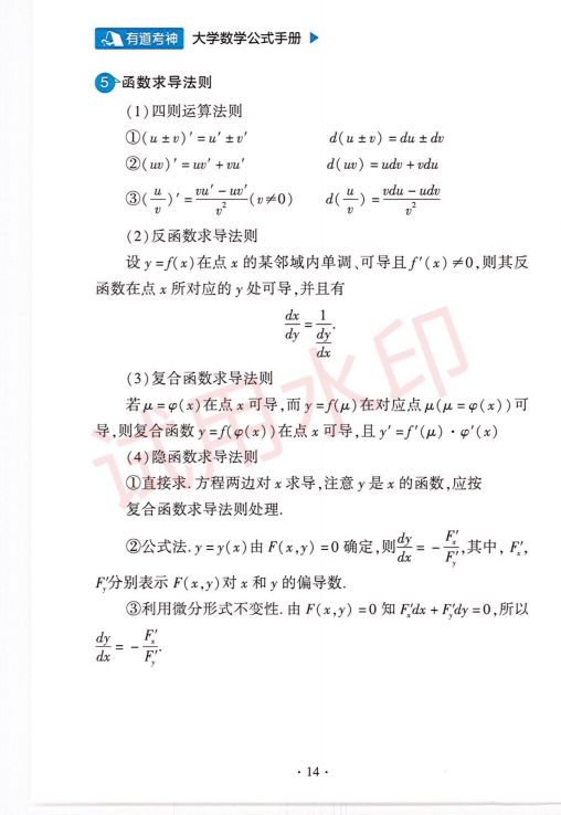 考研数学常用公式手册-上册第16页