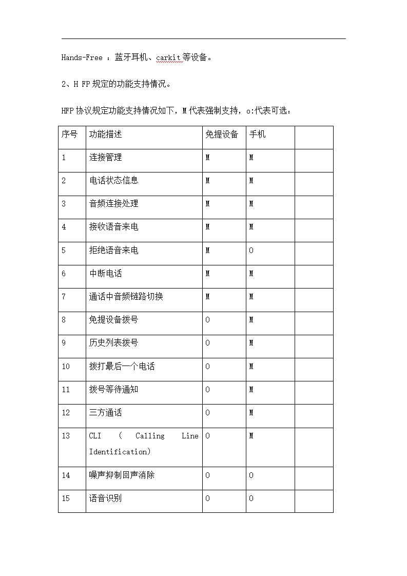 HFP - 协议第2页