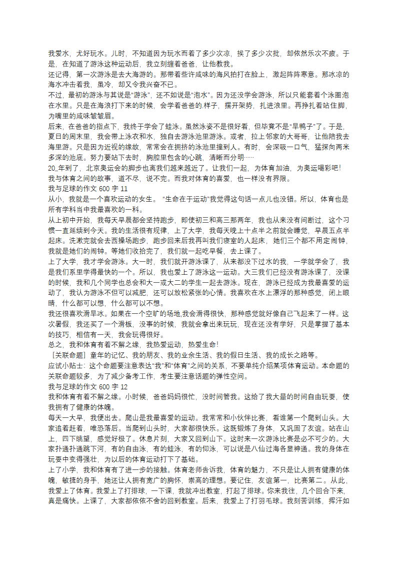 我与足球的作文600字第5页