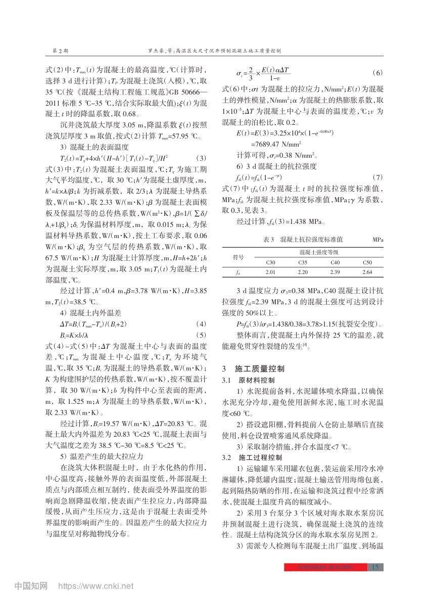 高温区大尺寸沉井预制混凝土施工质量控制第3页