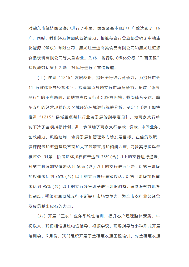 银行三农年终总结第10页