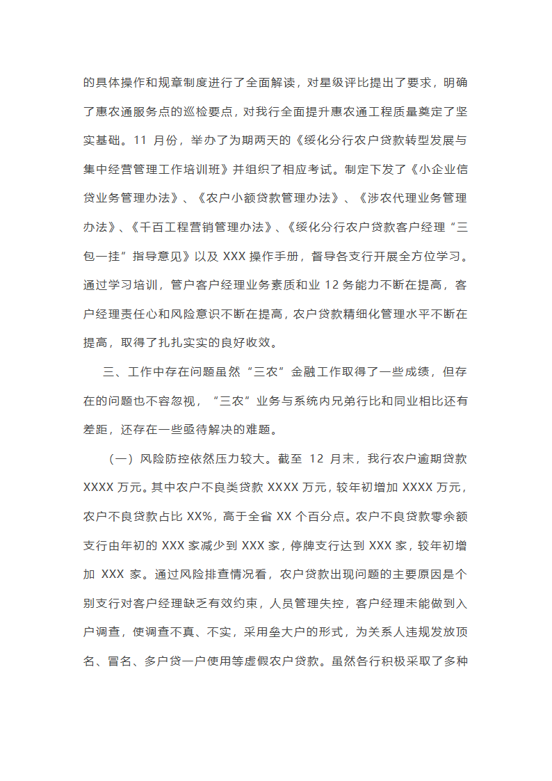 银行三农年终总结第11页