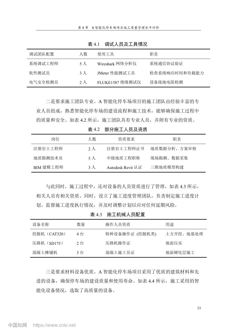 智能化停车场项目施工质量管理研究第42页