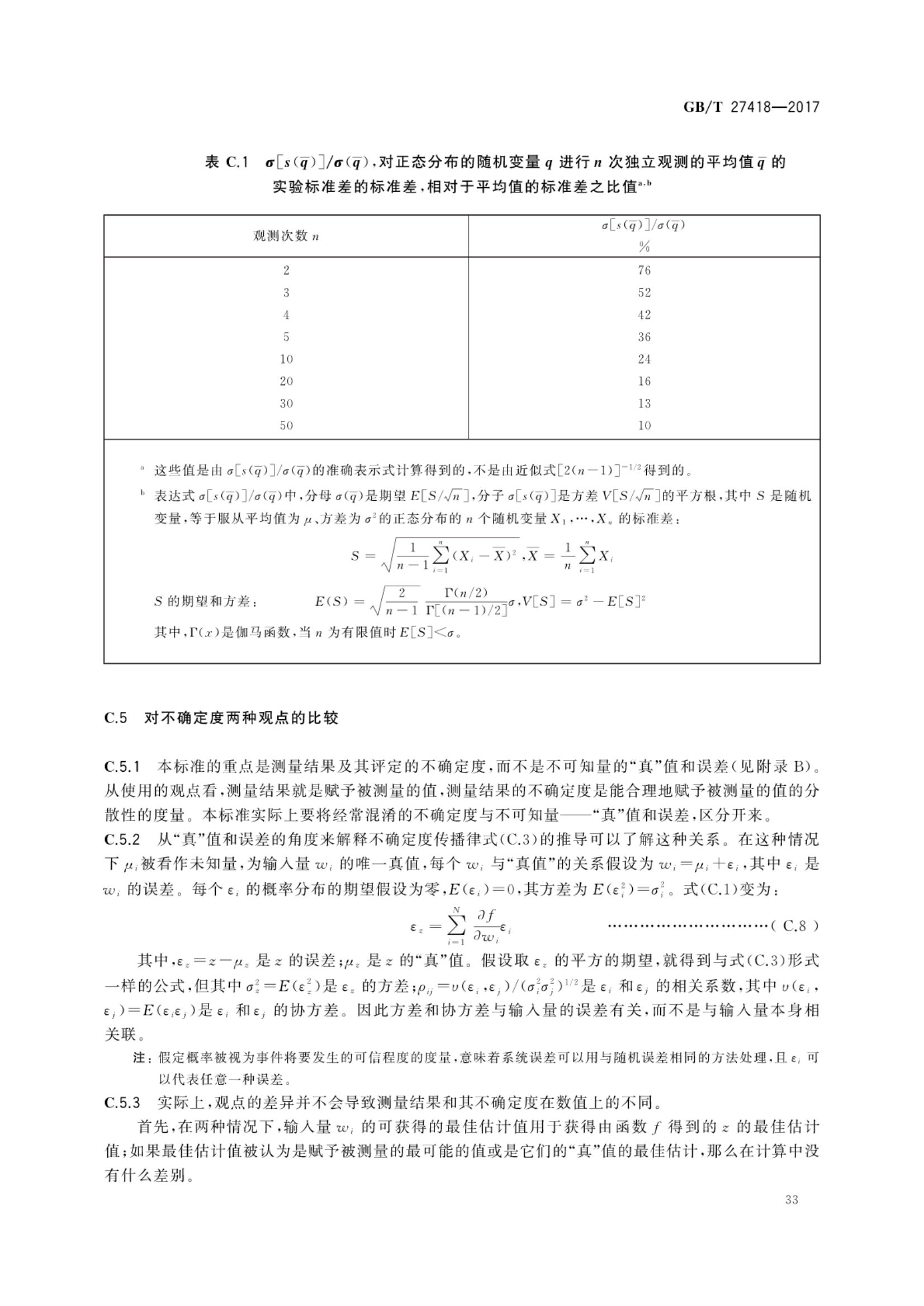 测量不确定度评定和表示GBT27418-2017第37页