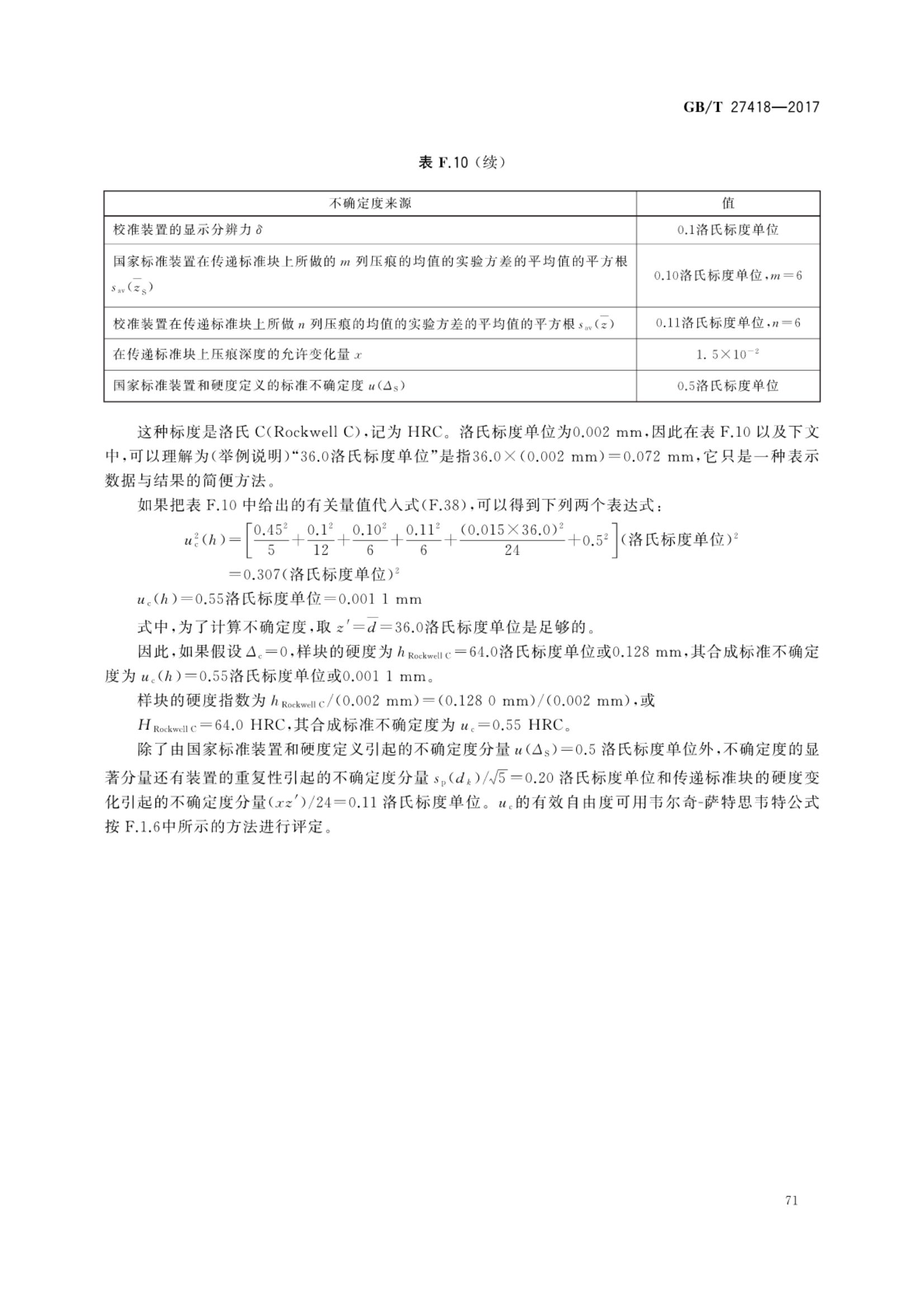 测量不确定度评定和表示GBT27418-2017第75页