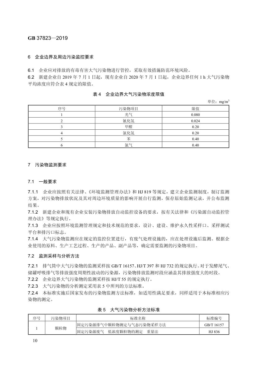 制药工业大气污染物排放标准GB37823-2019第13页